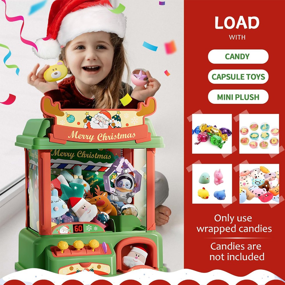Mesin cakar Natal untuk anak-a - Candy Vending Machine ulasan dan harga
